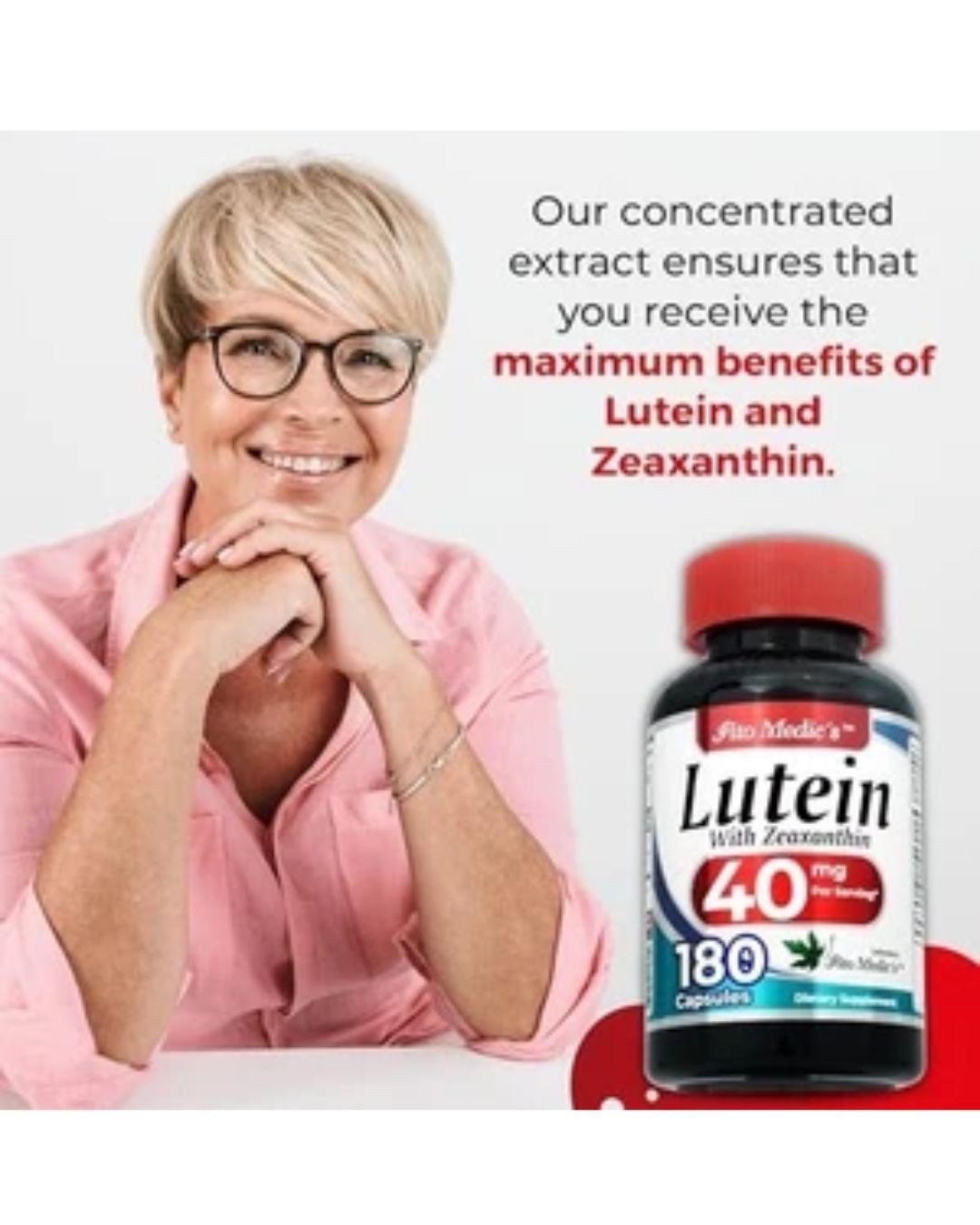 Lab | Lutein |180 Capsules |40 Mg| Lutein 40Mg | Lutein and Zeaxanthin Supplemen