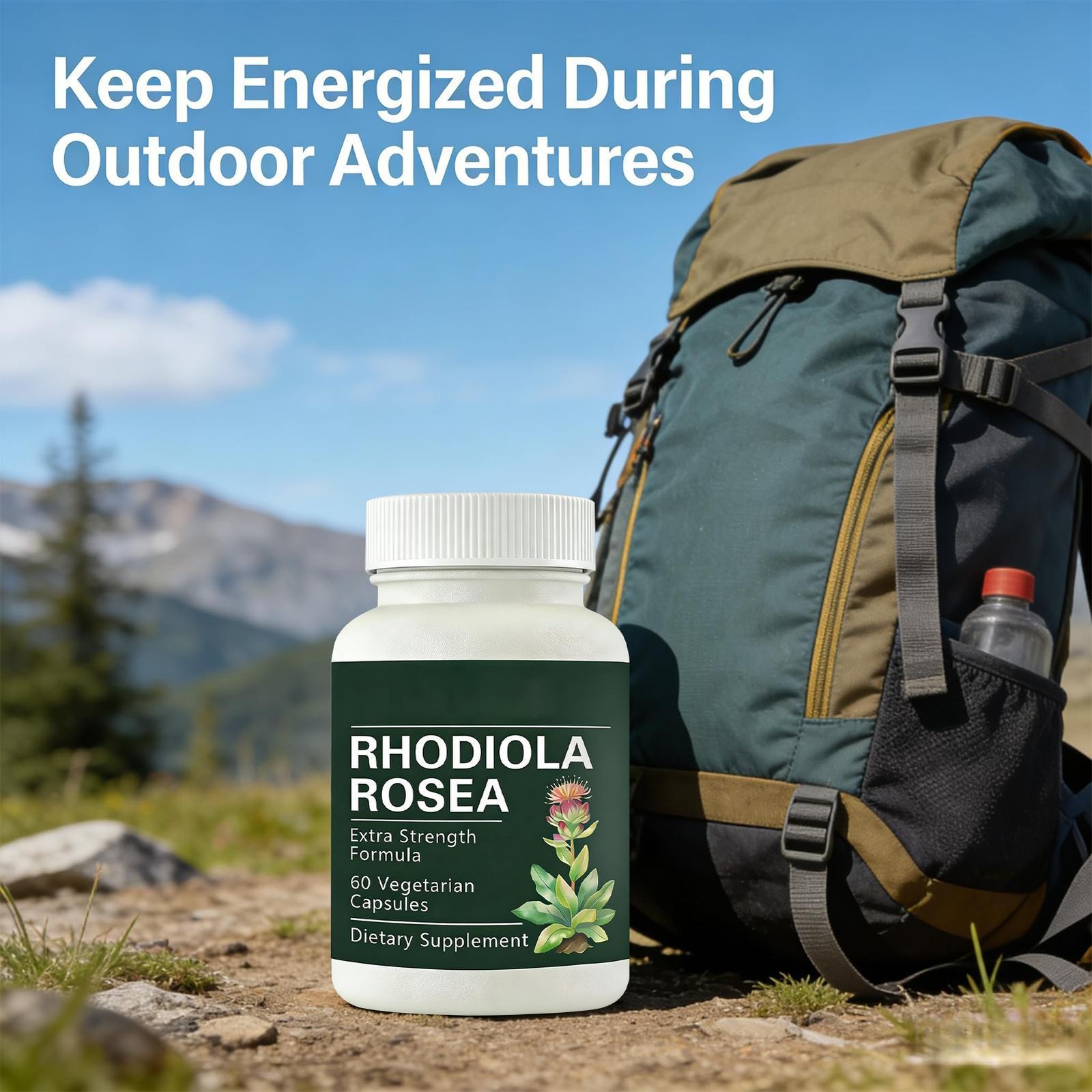 Salvora Organic Rhodiola, 100% Natural, Non-GMO, Vegetarian, 60 Capsules
