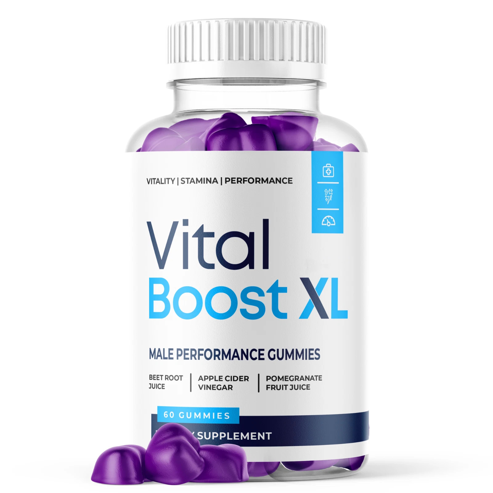 (3 Pack) Vital Boost XL Male Gummys Advanced Formula VitalBoost XL 180 Gummies