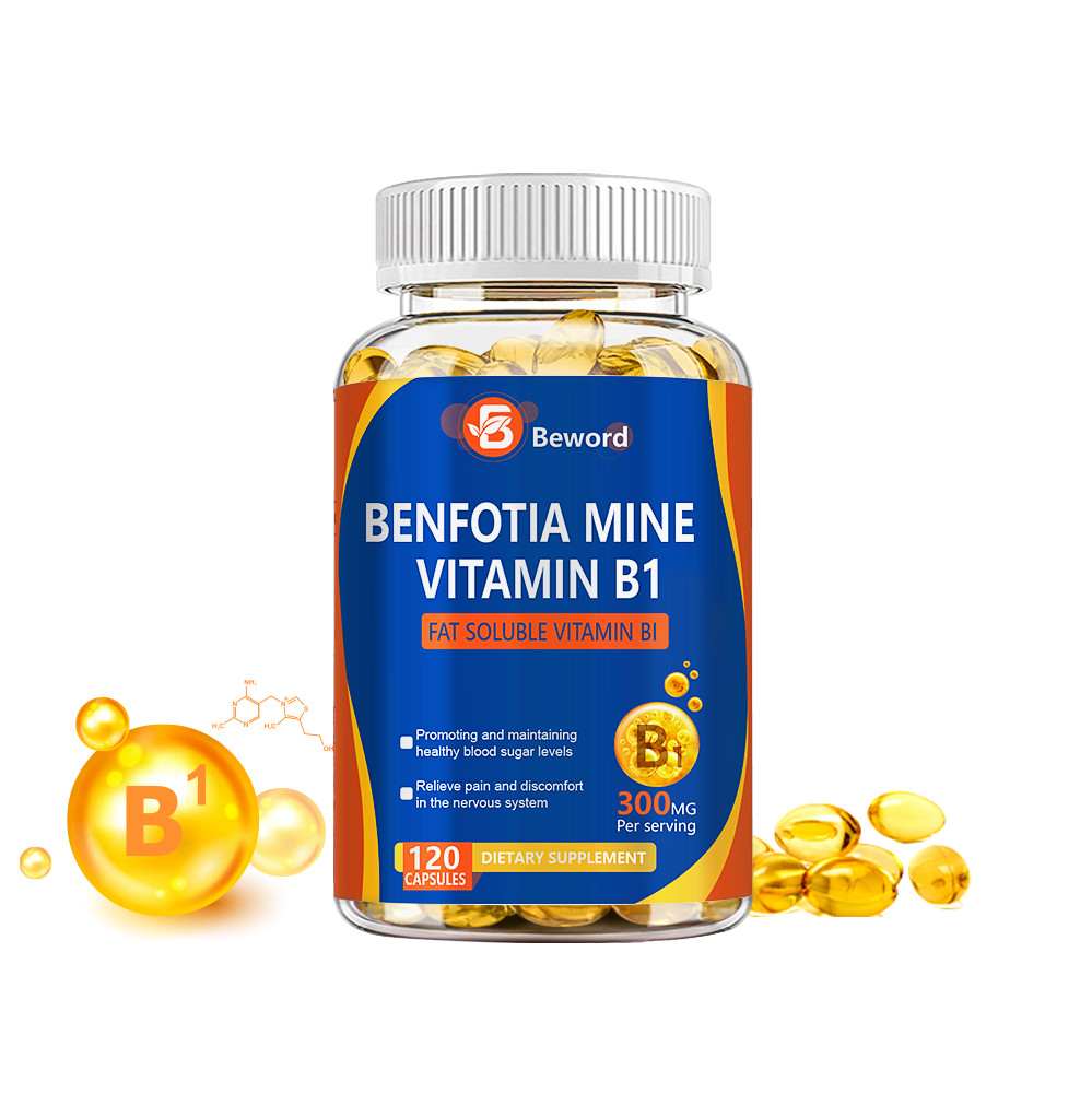 Benfotiamine 120 Capsules 300mg Fat Soluble Thiamine Vit B1 NON-GMO,Gluten Free