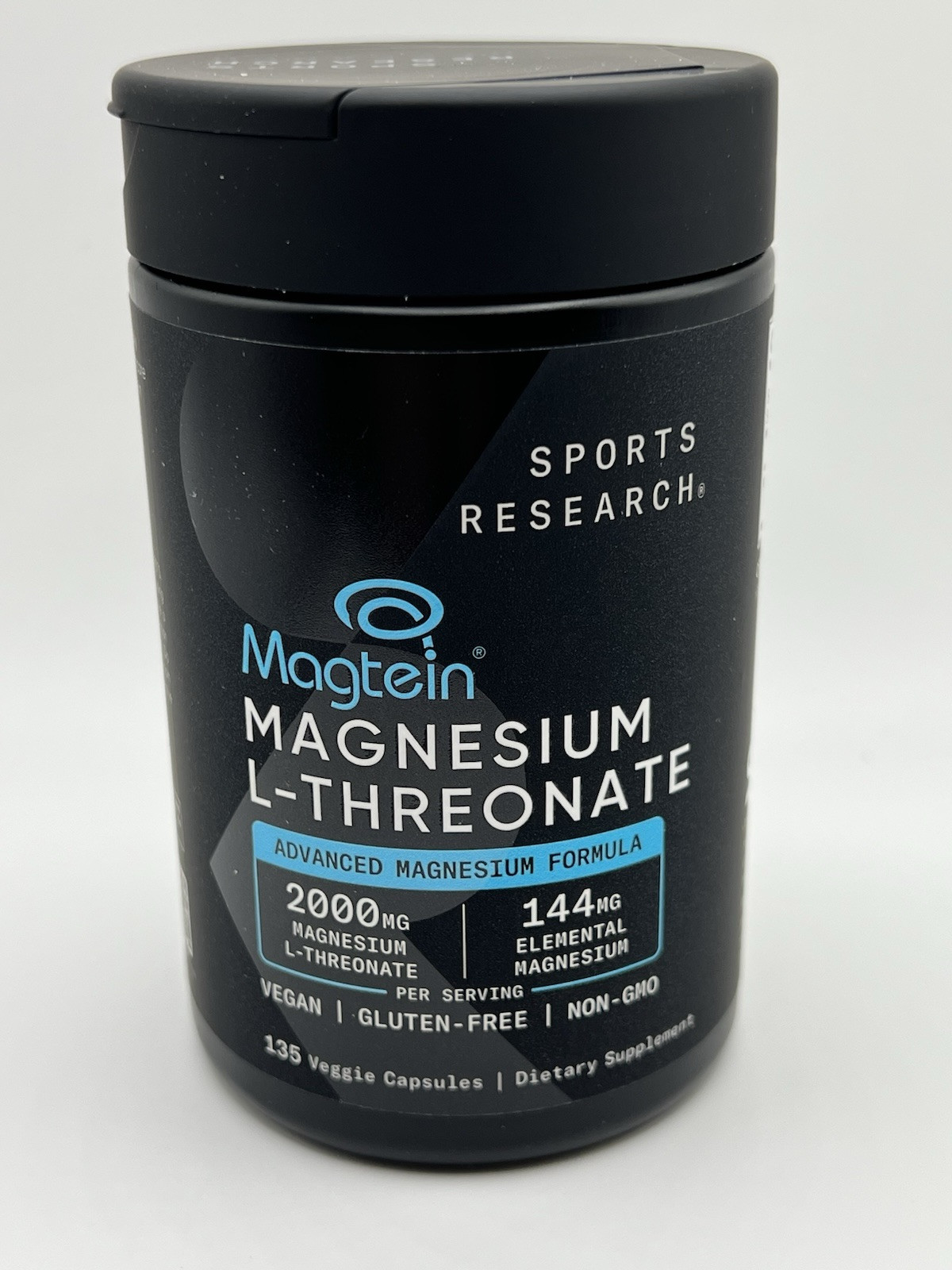 Magtein – Magnesium L – Threonate – 2000 mg – Gluten Free – 135 Veggie Capsules