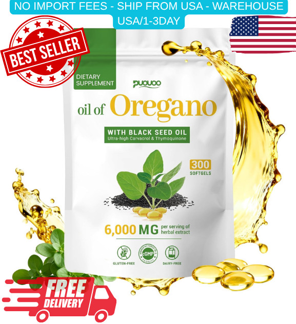 Resilia Oil Of Oregano With Black Seed Oil 6,000MG 300 Softgels (Fast Delivery)