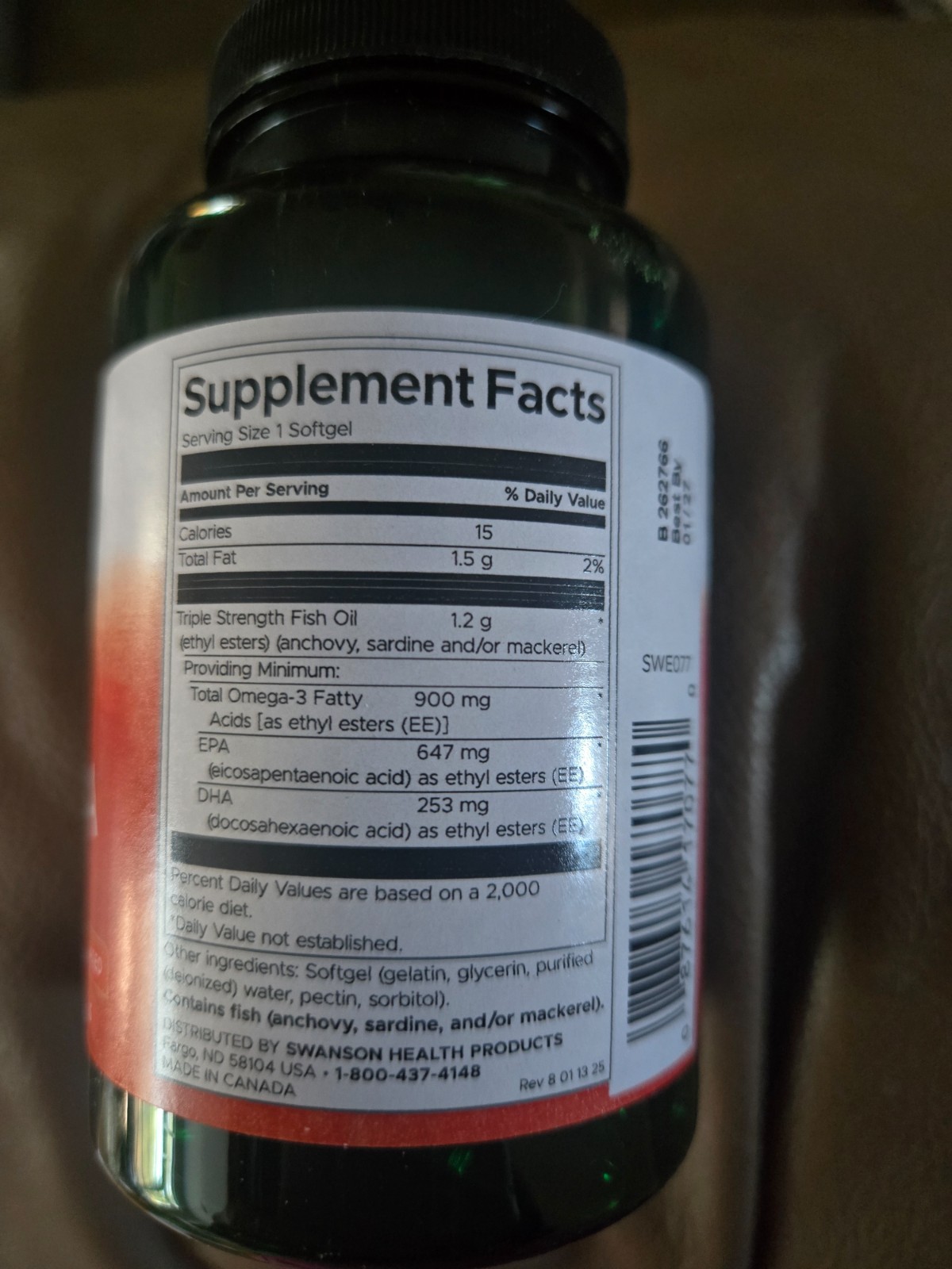 Swanson Triple Strength Super EPA & DHA 60 Softgels Exp 01/27 Heart Brain Health