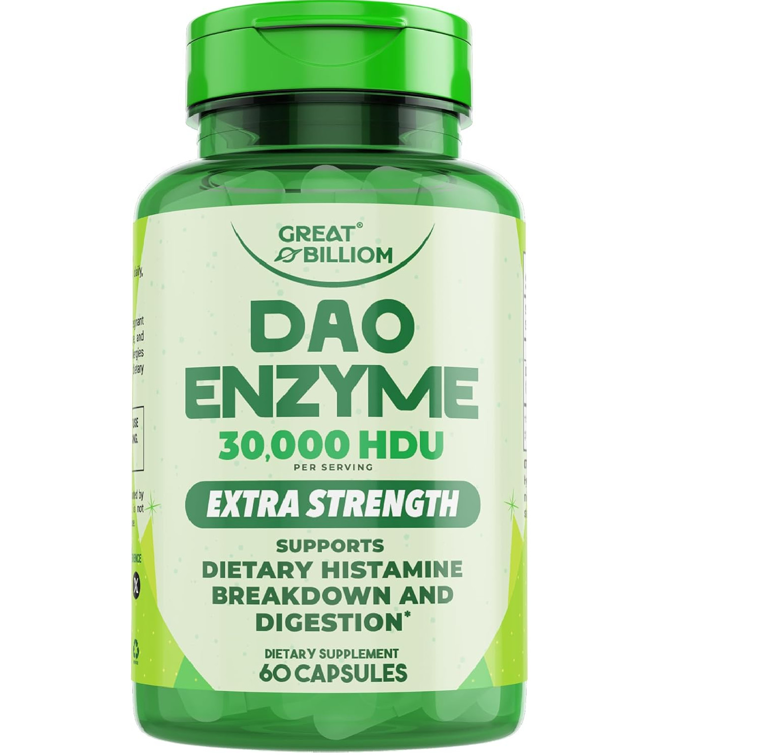 DAO Enzyme (Diamine Oxidase) – Digestive Enzymes for Women & Men – 30,000 HDU –