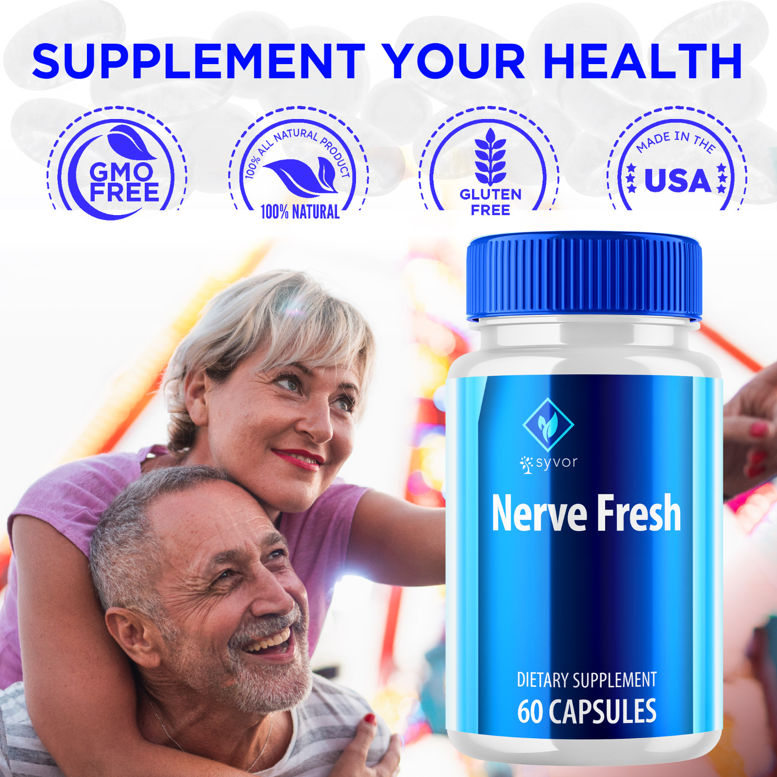 Nerve Fresh Advanced Nerve Support Formula Maximum Strength Vitamin 60 Capsules