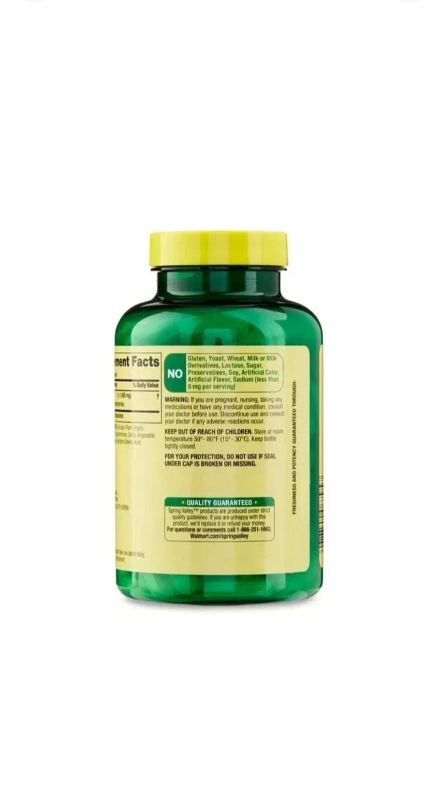 Spring Valley L-Lysine Amino Acid Supplements, 1000 mg, 100 Count Exp:04/2026