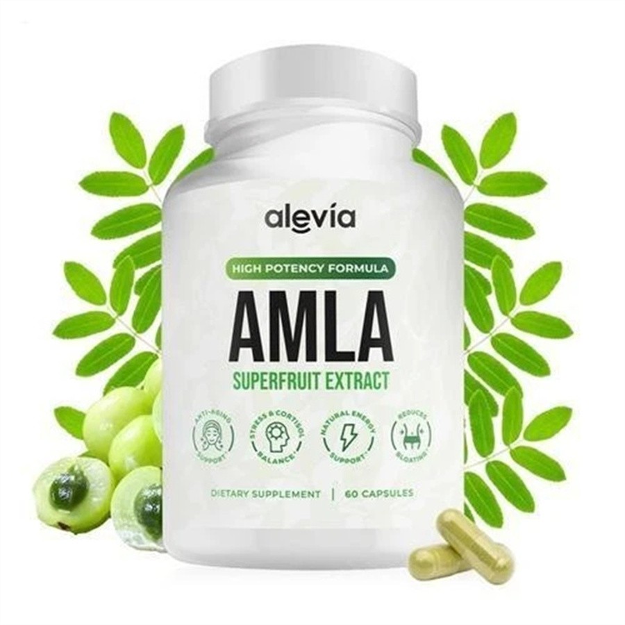3x Alevia Organic Amla Capsules 1000mg Indian Gooseberry Antioxidant Supplement