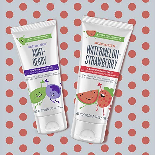 Childrens Toothpaste Clean Teeth Watermelon Strawberry Fluoride Free 4.7 oz 6
