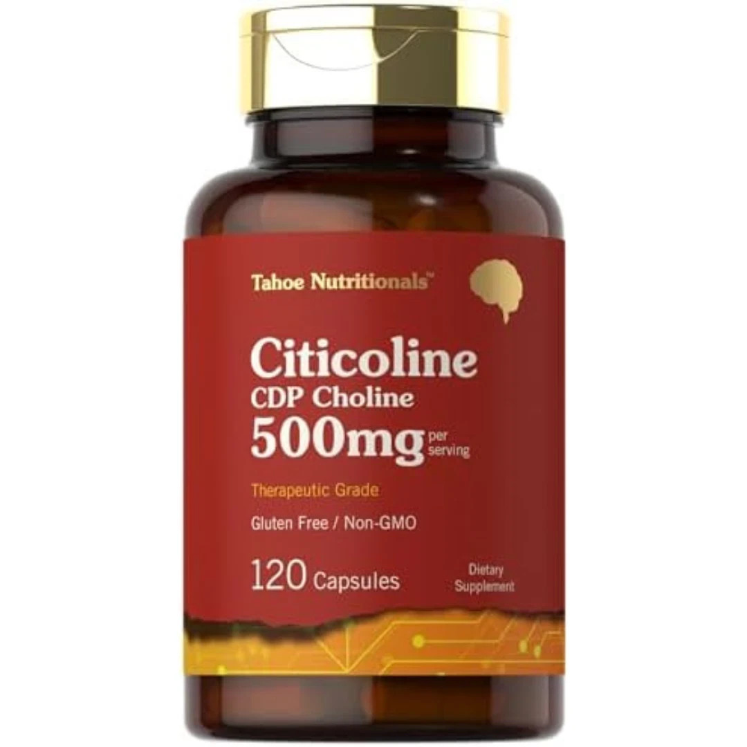 Citicoline 500mg | 120 Capsules | CDP Choline Supplement | by Tahoe Nutritionals
