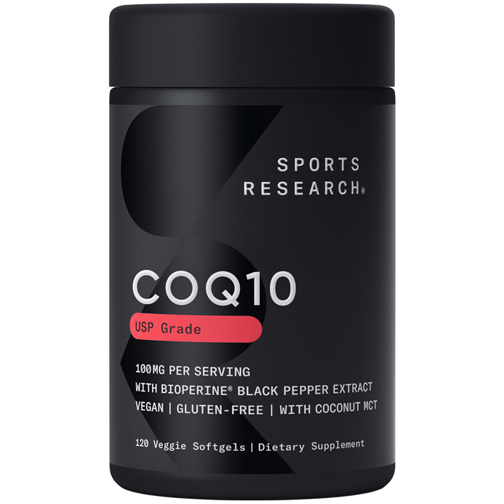 CoQ10 100mg 120 Softgels w/ Coconut Oil & Bioperine Vegan Non-GMO