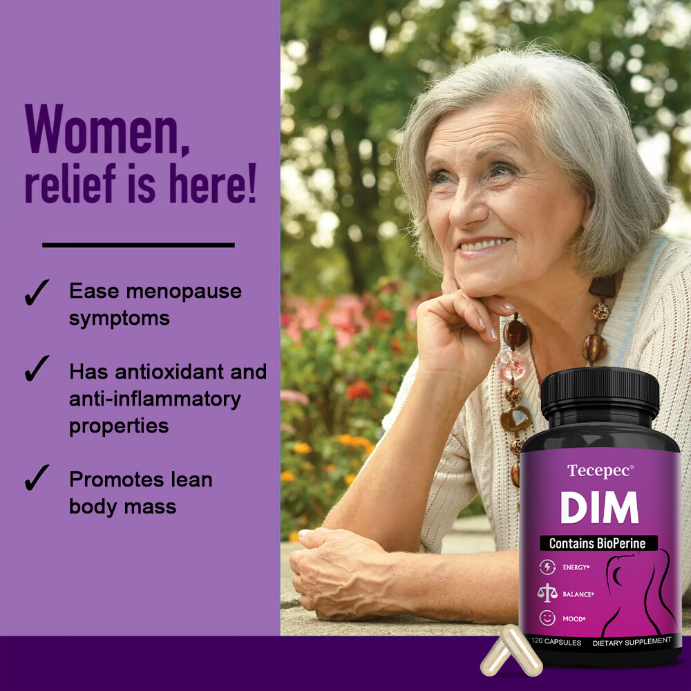 DIM (Diindolylmethane) 300mg, 30/60/120 Capsules with BioPerine 5mg