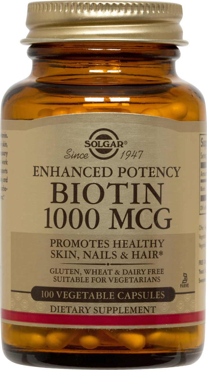 Solgar Biotin 1000mcg 100 Vegetable Capsules