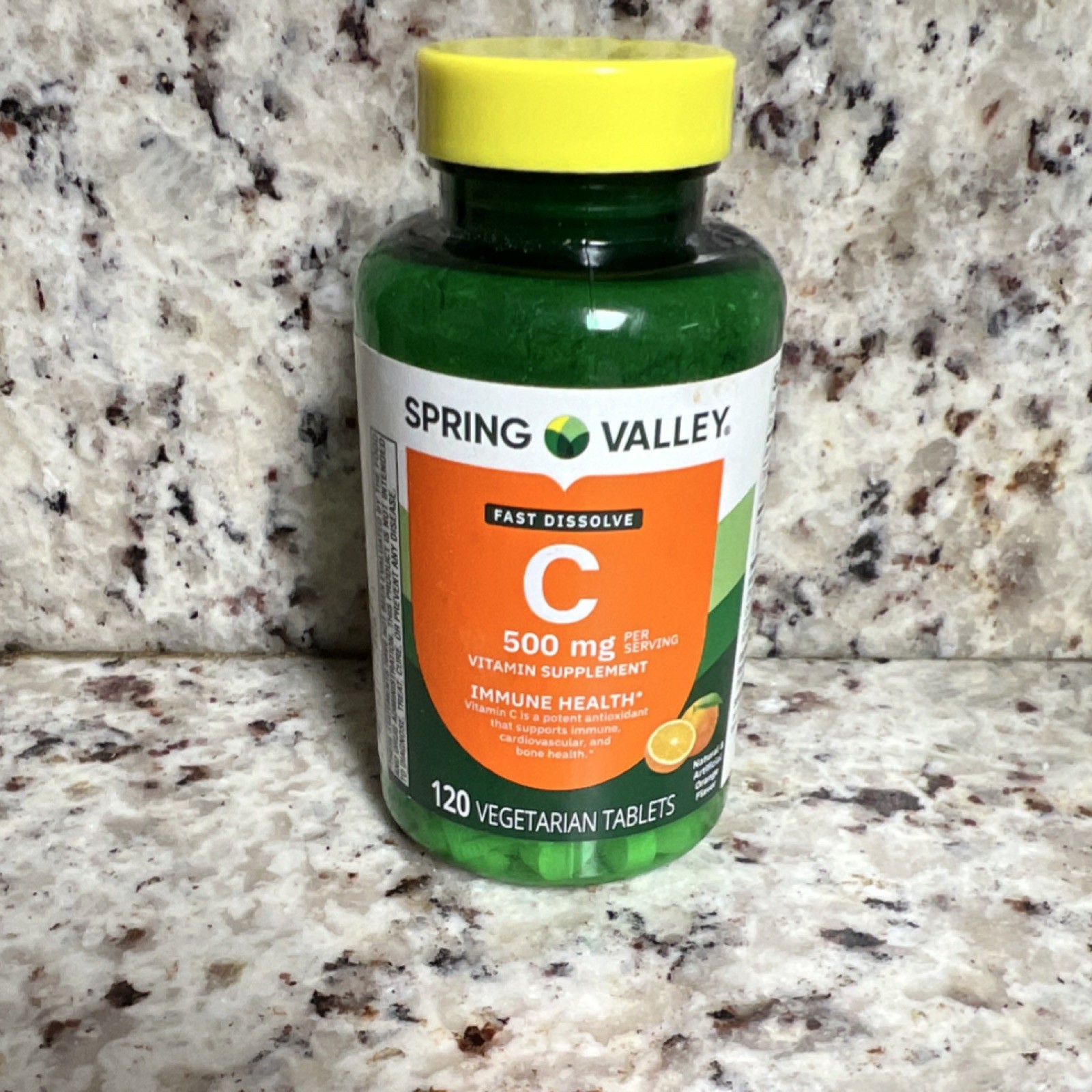 Spring Valley Vitamin C 500 mg Fast Dissolve Tablets Immune Support 120 Veg