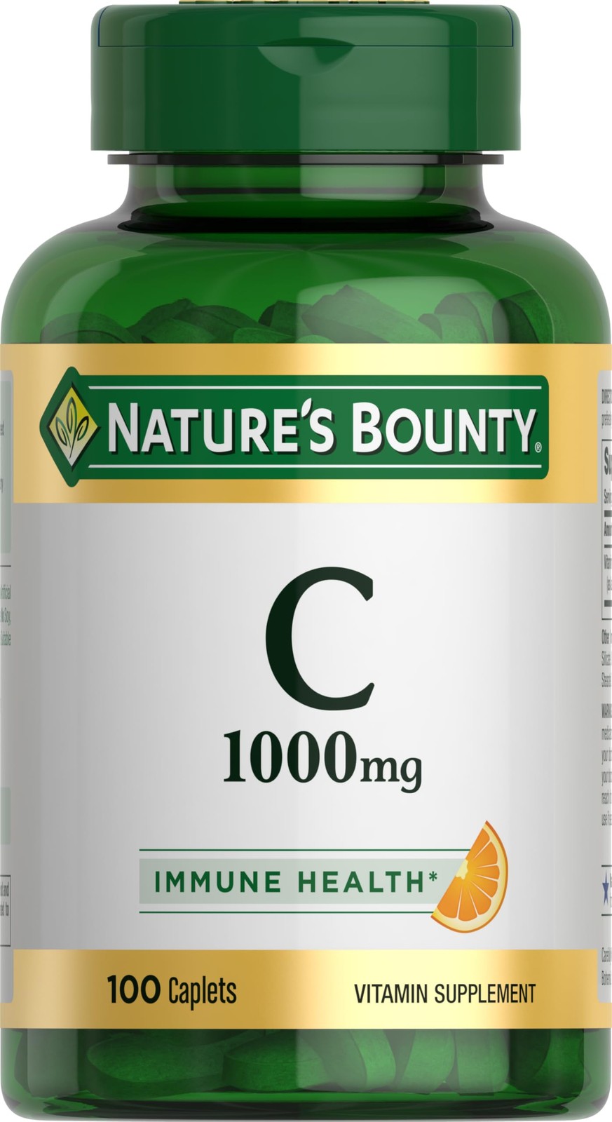 Nature’s Bounty Vitamin C 1000mg, Immune Support 100 Count (Pack of 1), No