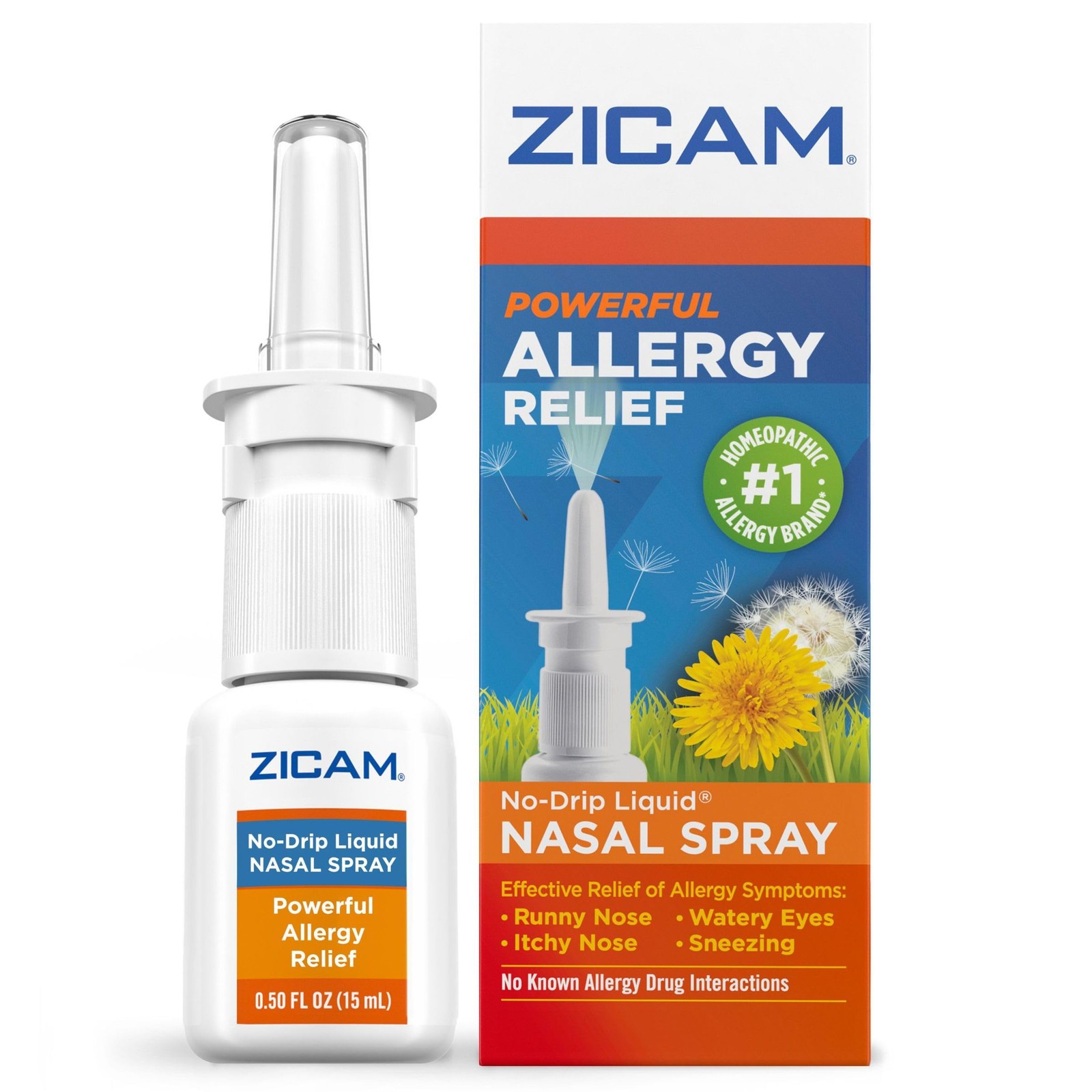 Zicam Allergy Relief No-Drip Liquid Nasal Spray 0.5 Fl Oz (Pack of 1)