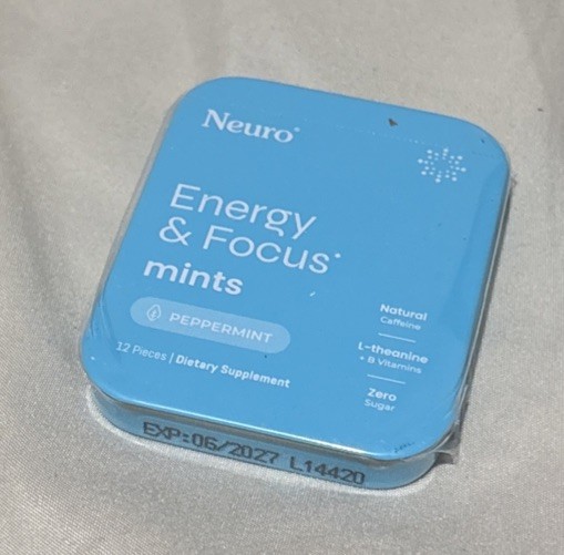 Neuro Mints Energy & Focus Peppermint 6pk 54ct Sugar Free Nootropic NEW SEALED
