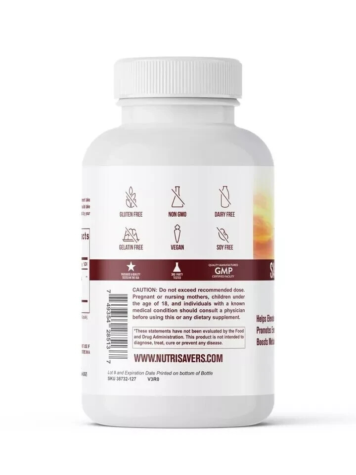 Saffron Extract 88.5mg, Help Improve Sleep Habits Non-GMO & Gluten Free, 120 Cap