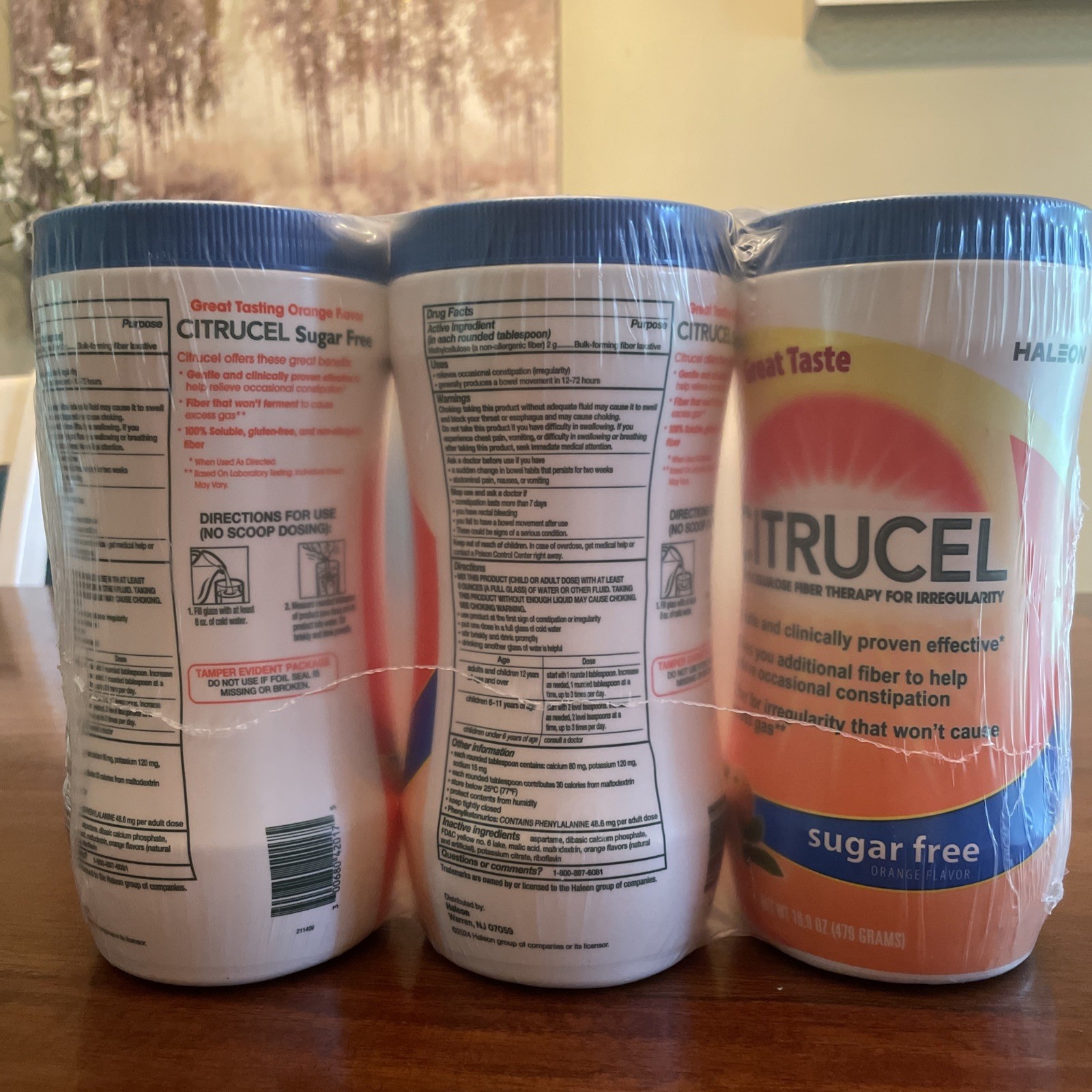 3x Citrucel Sugar Free Fiber Powder For Occasional Constipation Relief Orange…