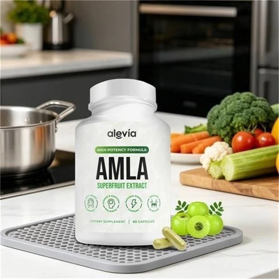 3x Alevia Organic Amla Capsules 1000mg Indian Gooseberry Antioxidant Supplement