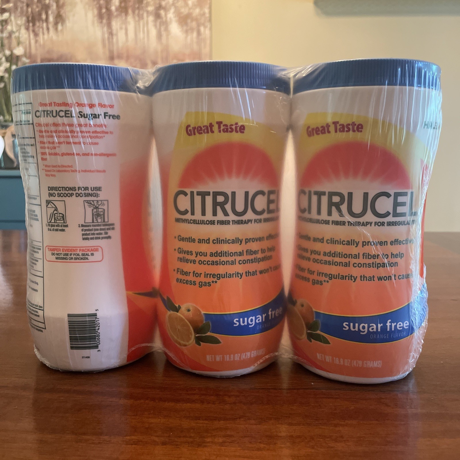 3x Citrucel Sugar Free Fiber Powder For Occasional Constipation Relief Orange…