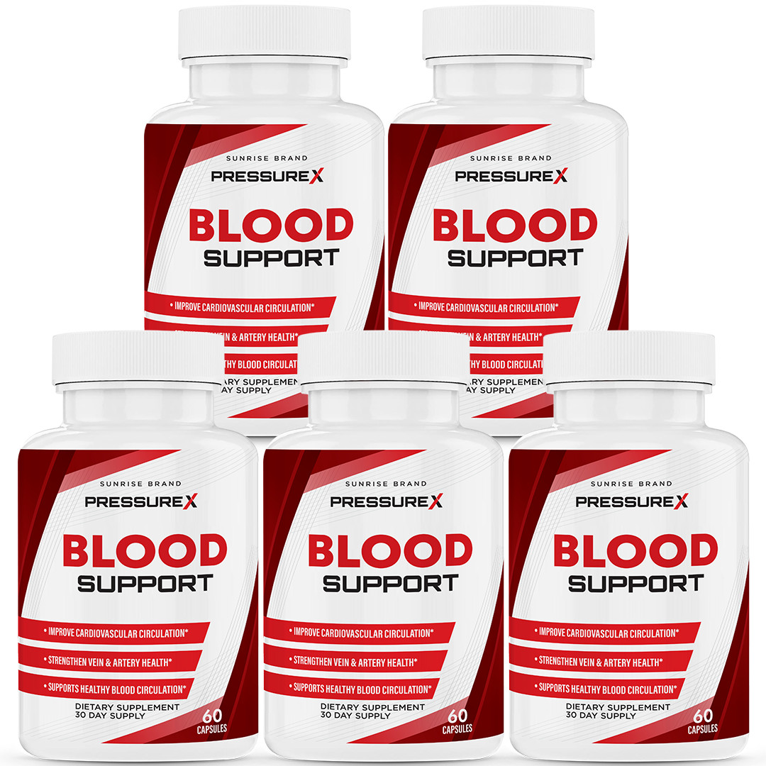 Pressure X Blood Support Pills to Balance Blood Pressure & Sugar Levels – 5 Pack