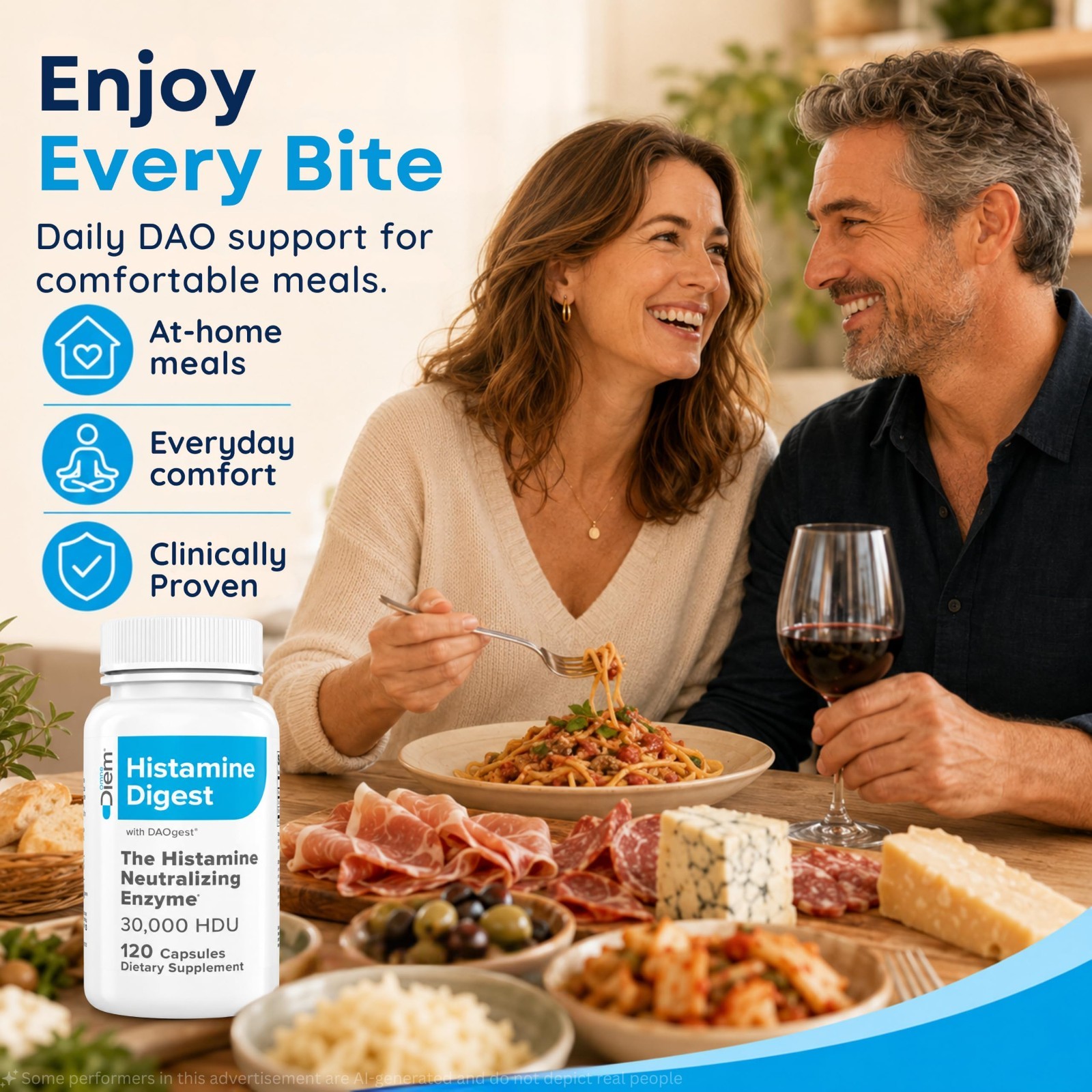 Histamine Digest Enzyme 30,000 HDU – 120 Caps for Histamine Intolerance Relief