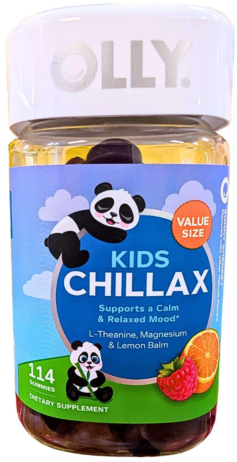 OLLY Kids Chillax Gummy Sunny Sherbert 114 Count EXP 06/2026