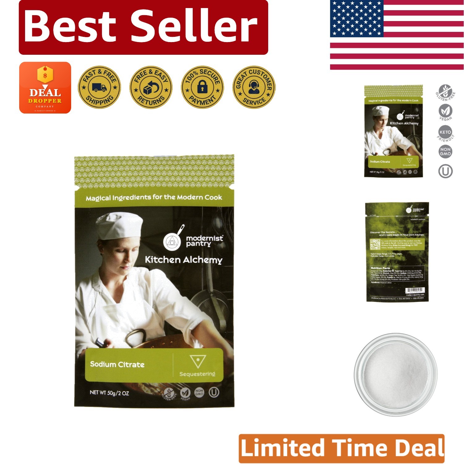 50g Sodium Citrate Powder – Ideal for Modernist Cooking & Cheese Emulsification