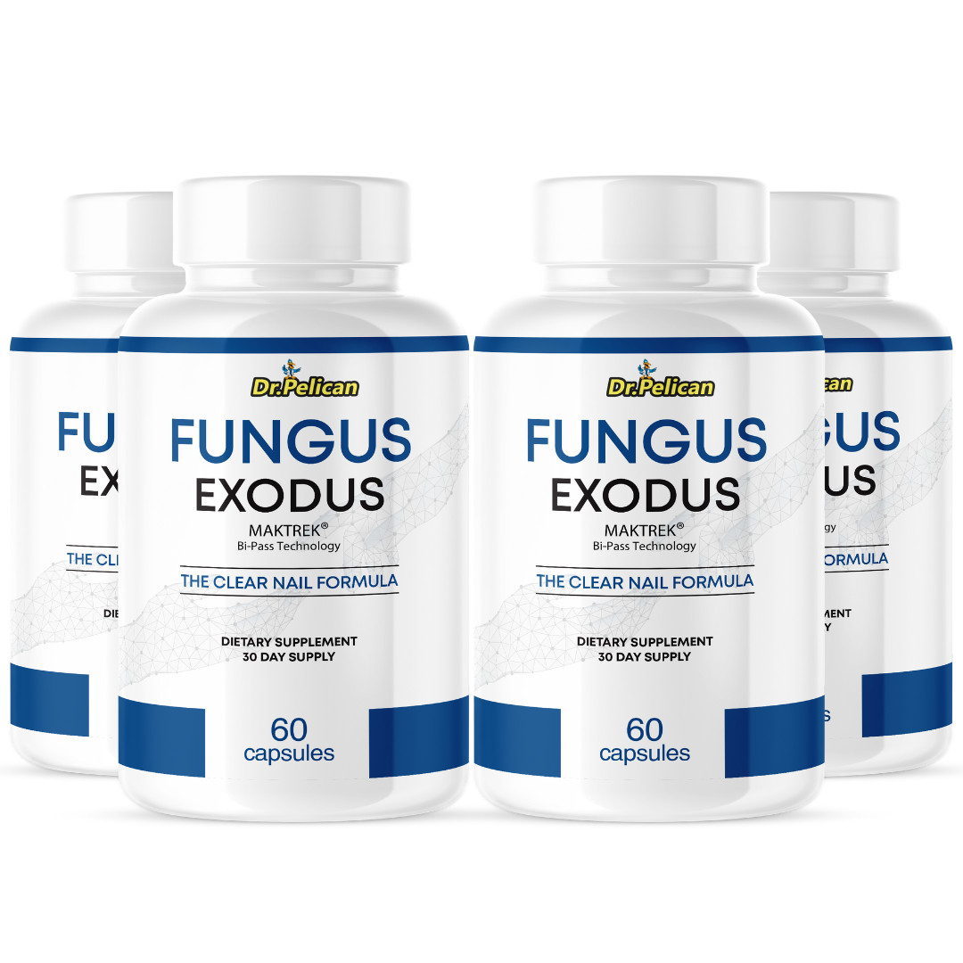 Fungus Exodus- Skin & Nail Support- 4 Bottles- 240 Capsules