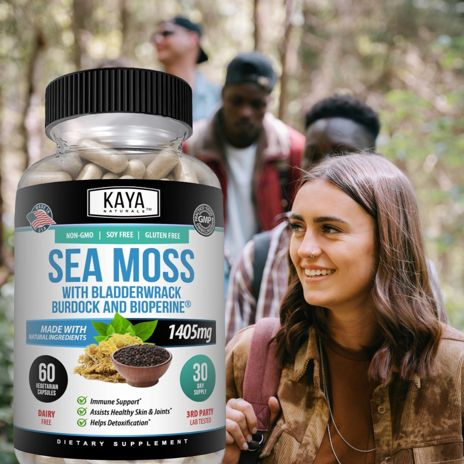 (2 Pack) Organic Irish Sea Moss, Bladderwrack & Burdock, Thyroid, Immune Support