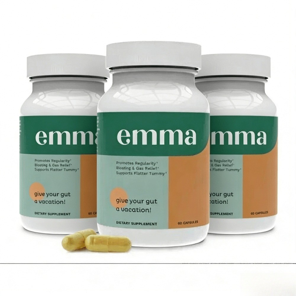 Emma Gut Health Capsules.Doctor-Recommended for Bloating Relief, 60 Count