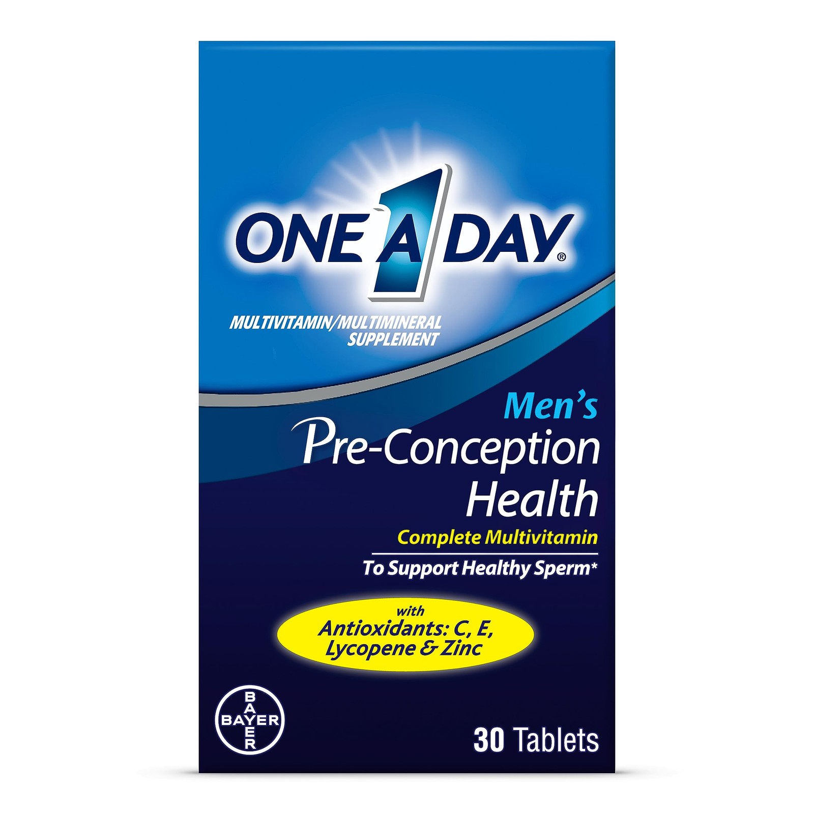 One A Day Men’s Pre-Conception Health Multivitamin to 30 Count (Pack of 1)