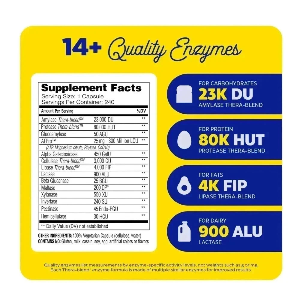 Enzymedica Digest Digestive Gold Support Supplement – 240 Capsules Free Shipping
