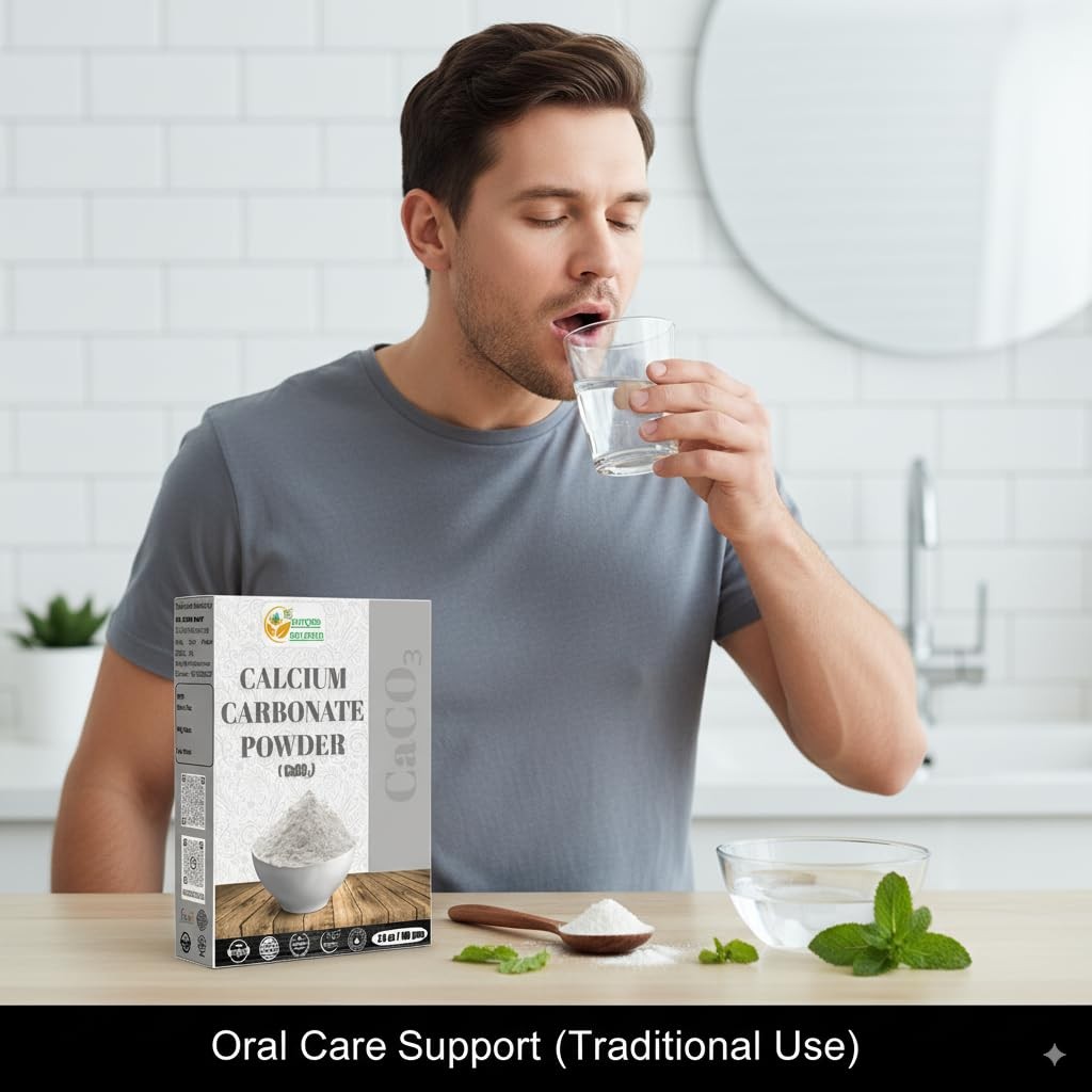 Calcium Carbonate Powder Food Grade Calcium Supplement for Cooking and Baking, A
