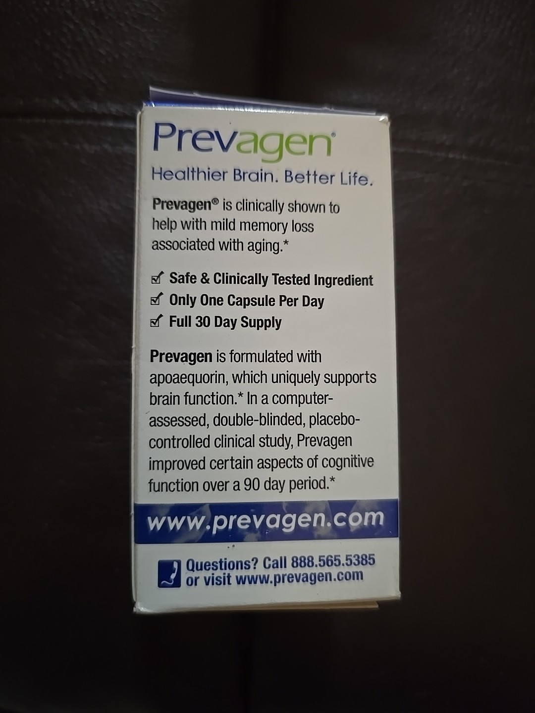 Memory Vitamins Regular Strength, 10mg of Apoaequorin D3, 30 Capsules (F8)