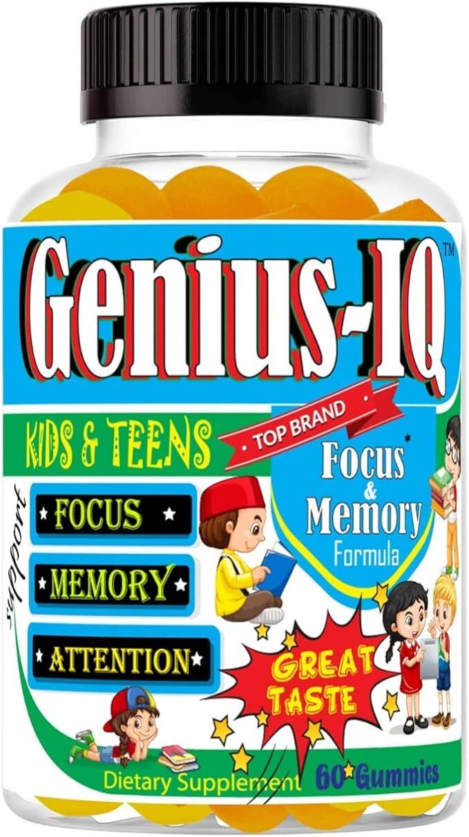 Kids Brain Focus Support ,Attention, Focus Brain Health Omega 3 Fish Oil Memmory