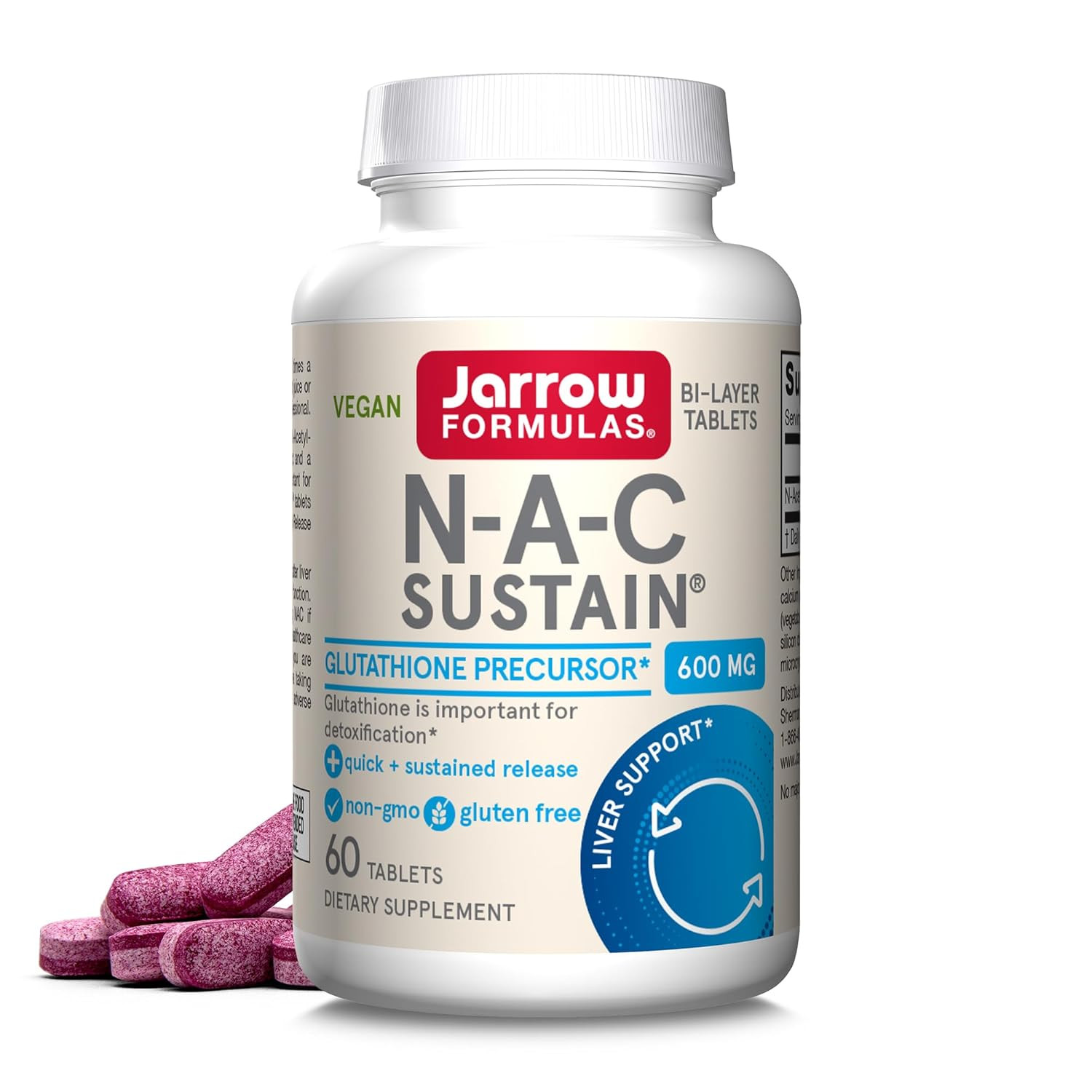 ® N-A-C Sustain® 600 Mg, Dietary Supplement, Amino Acid Support for Liver Hea…