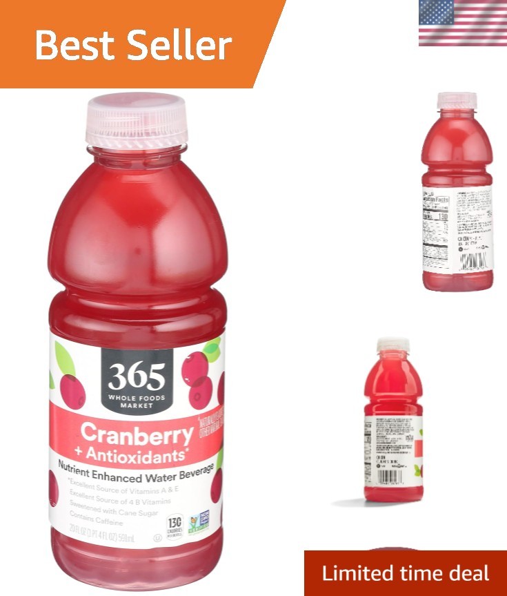 Nutritionally Enhanced Cranberry Water Loaded with Antioxidants, 20 Fl Oz