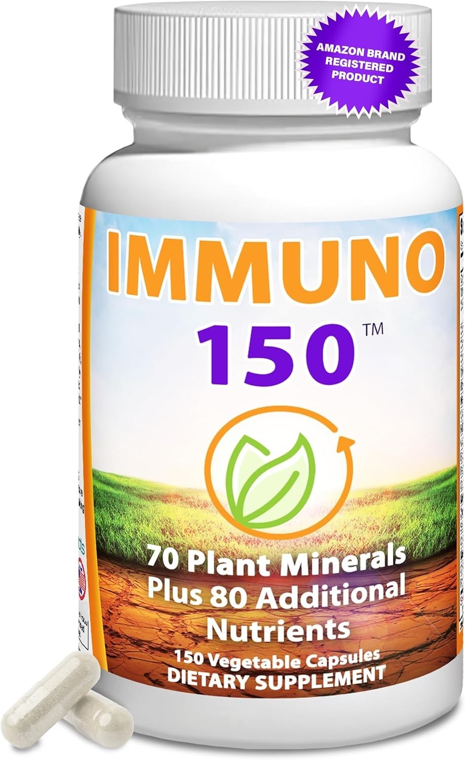 Immune Support Supplement – 70 Plant Minerals & 13 Vitamins in 150 Capsules