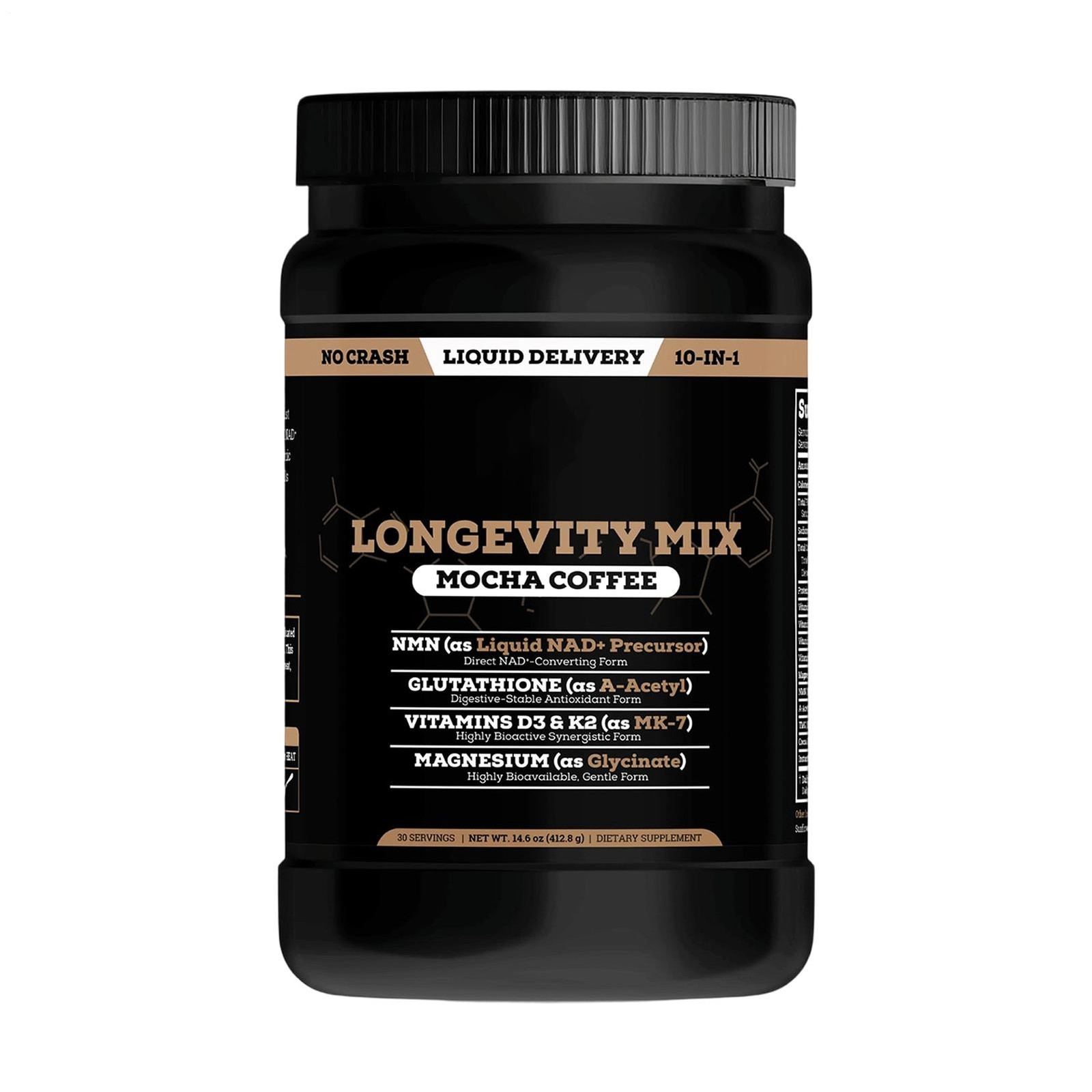 Black Forest Longevity Mix Liquid Alternative Mocha Coffee 10-in-1