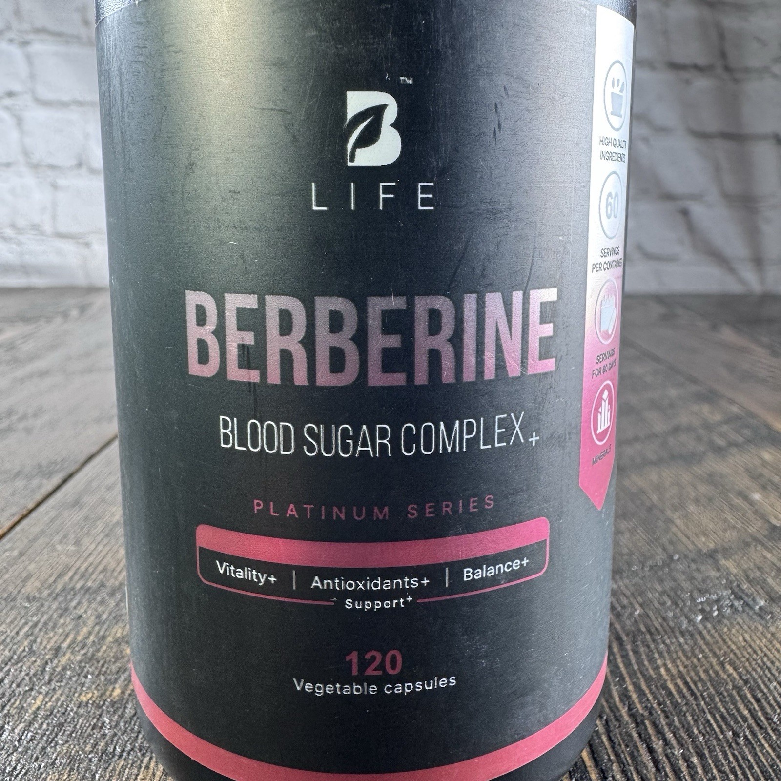 B Life Berberine Blood Sugar Complex – 120 capsules –