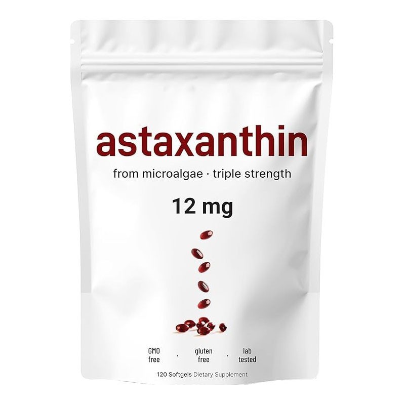 1 PACK Astaxanthin 120 Softgels 12mg – Supports Eye Health and Joint Health