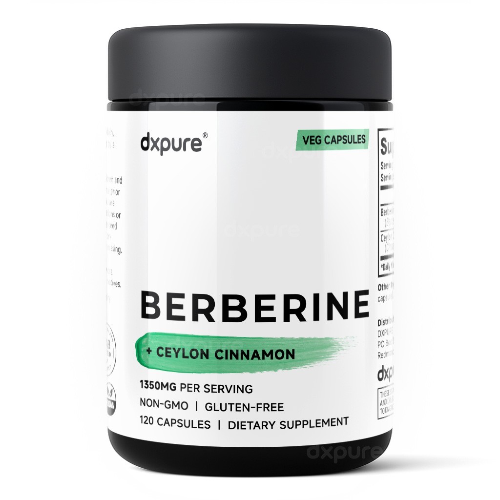 Berberine HCl with Ceylon Cinnamon 1200mg – 120 Capsules – Vegan Gluten-Free