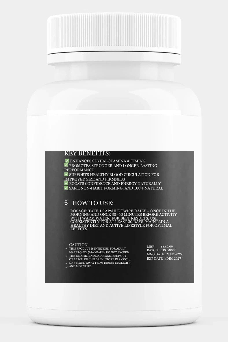 Male Performance Rock Hard Play Time Get Hard Fast Acting 60 Capsules Free Ship