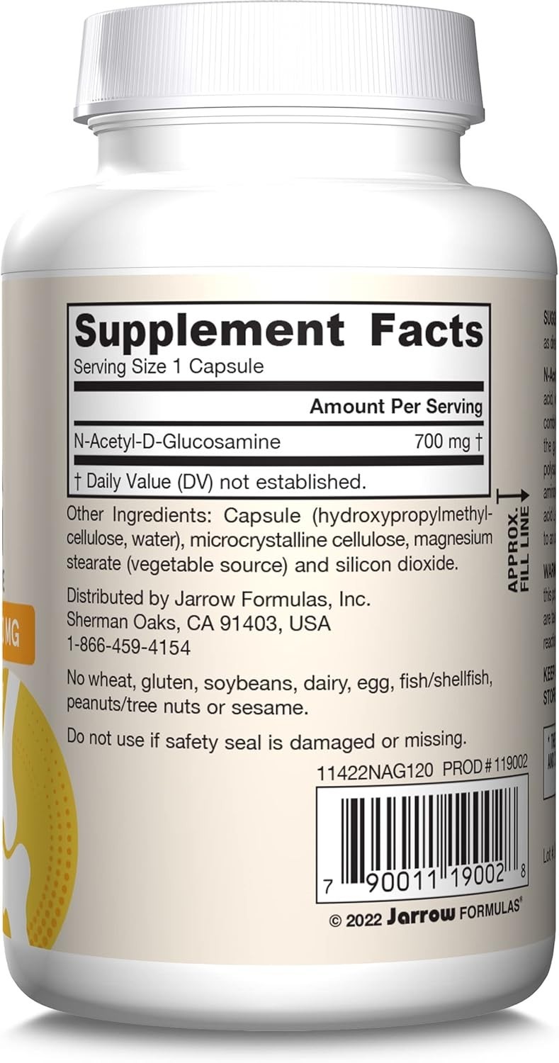 N-A-G 700 mg N-Acetyl Glucosamine: Unflavored Veggie Capsules for Flexibility