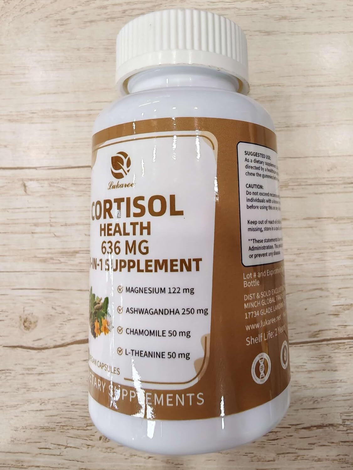 10-in-1 Cortisol Supplements with Magnesium, Ashwagandha, Chamomile, L-Theanine