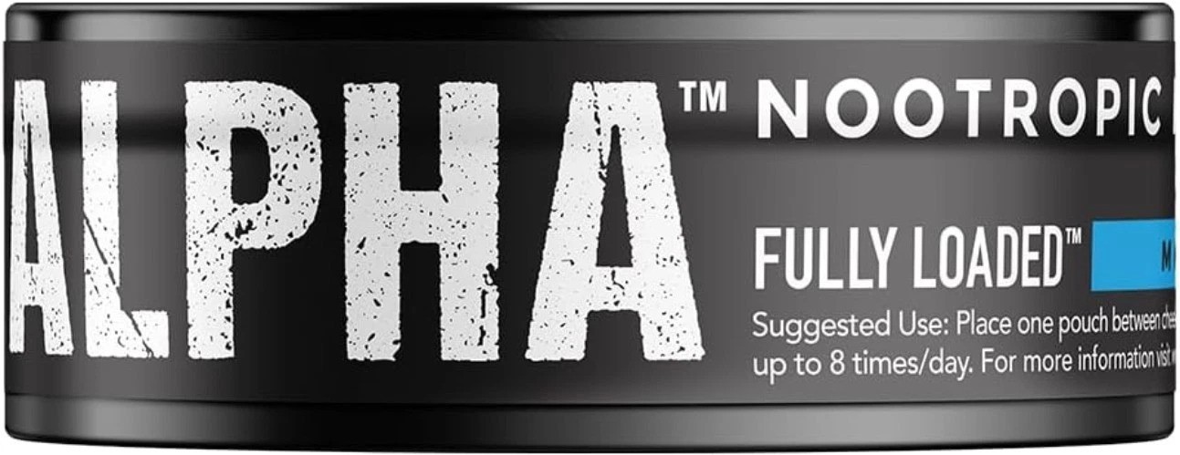 Fully Loaded Alpha Nootropic Pouches – 5 Cans of Mint Flavor, 75 Pouches Total