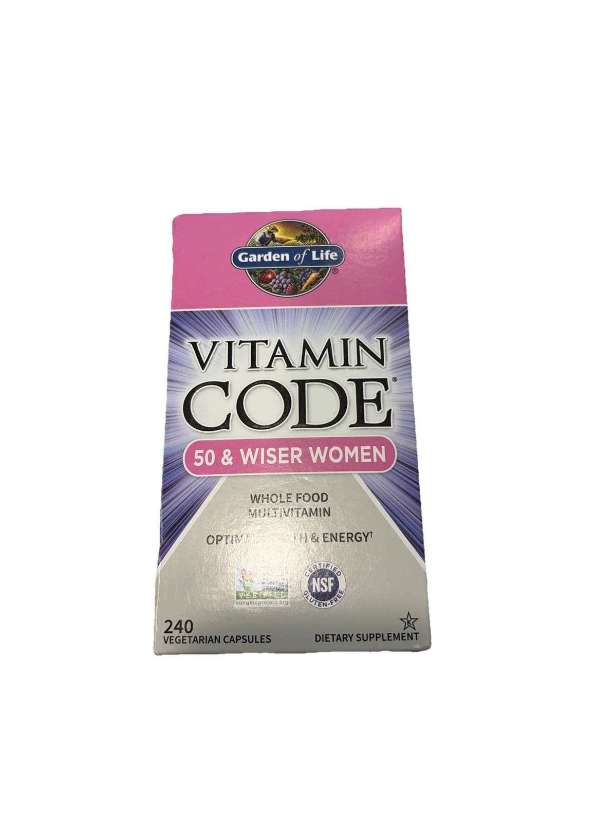 Garden of Life Vitamin Code 50 & Wiser Women Capsules – 240 Count 🔥EXP.5/26🔥
