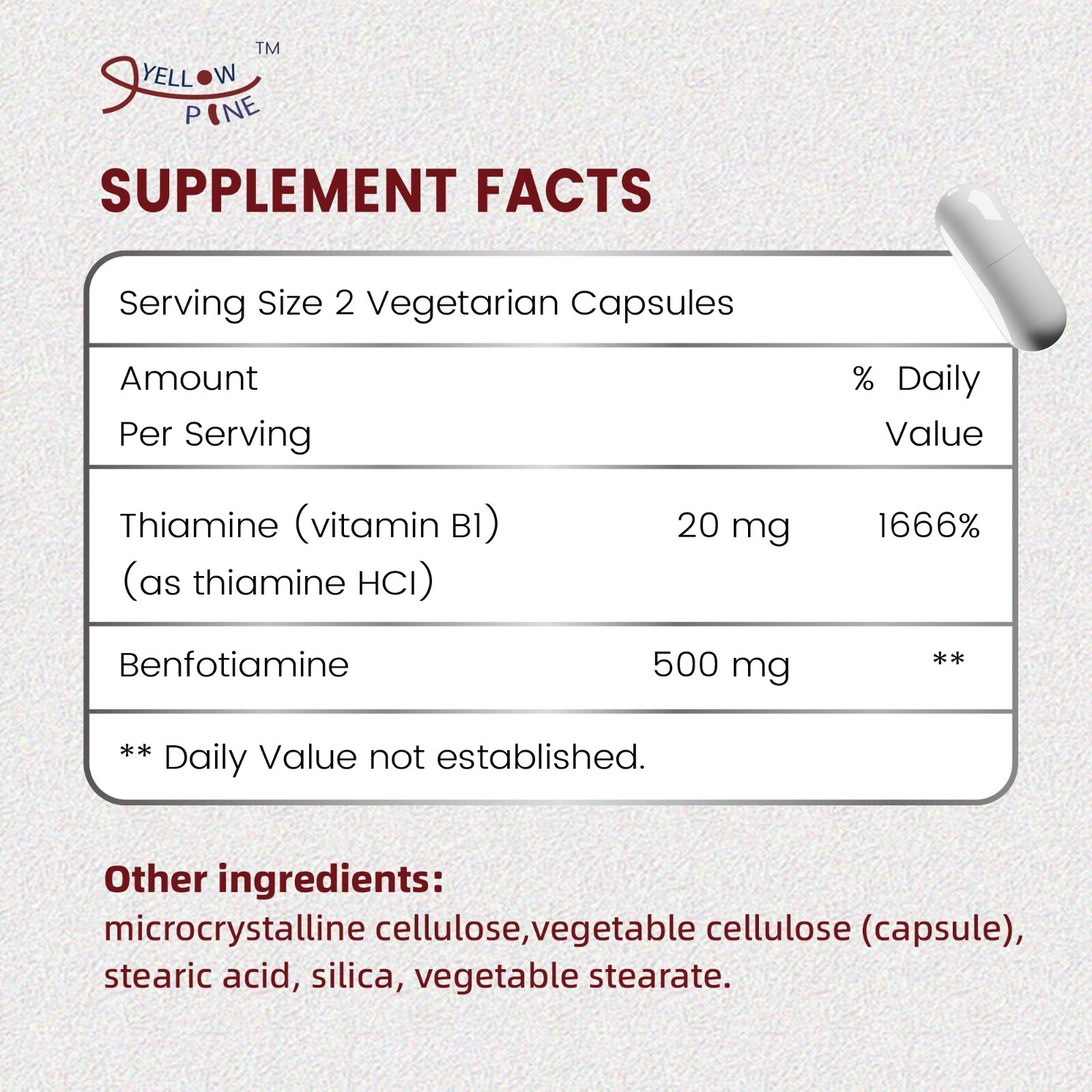 500mg Benfotiamine Vitamin B1 Buy 2 Get 1 Free