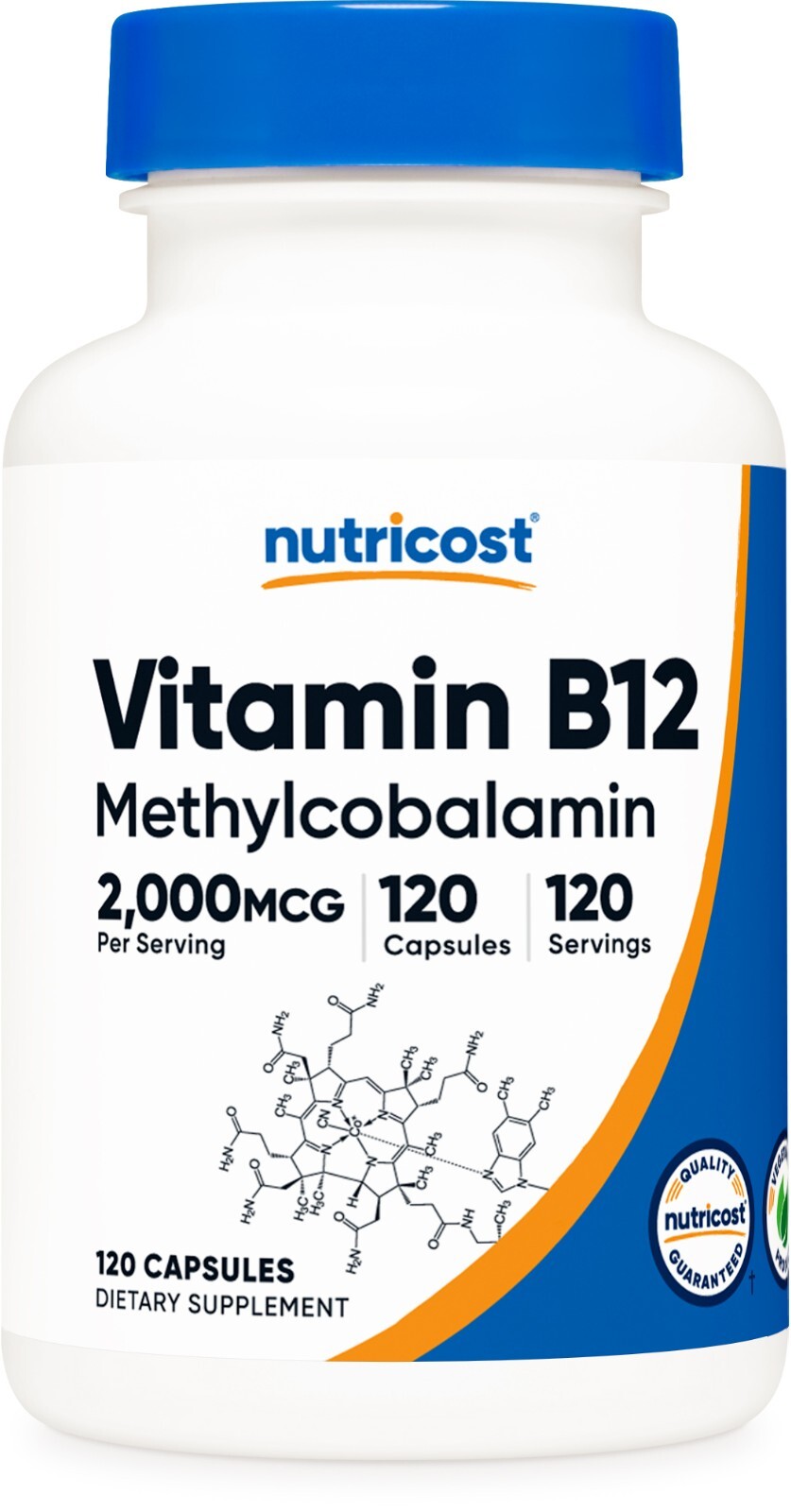 Nutricost Vitamin B12 (Methylcobalamin) 2000mcg, 120 Capsules – Vegetarian Caps